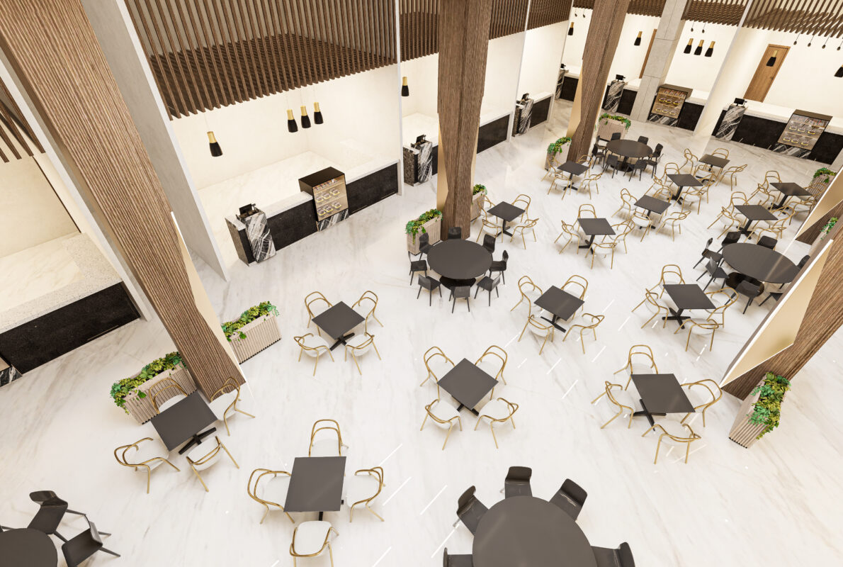Icon Mall Tower food court and commercial interior spaces