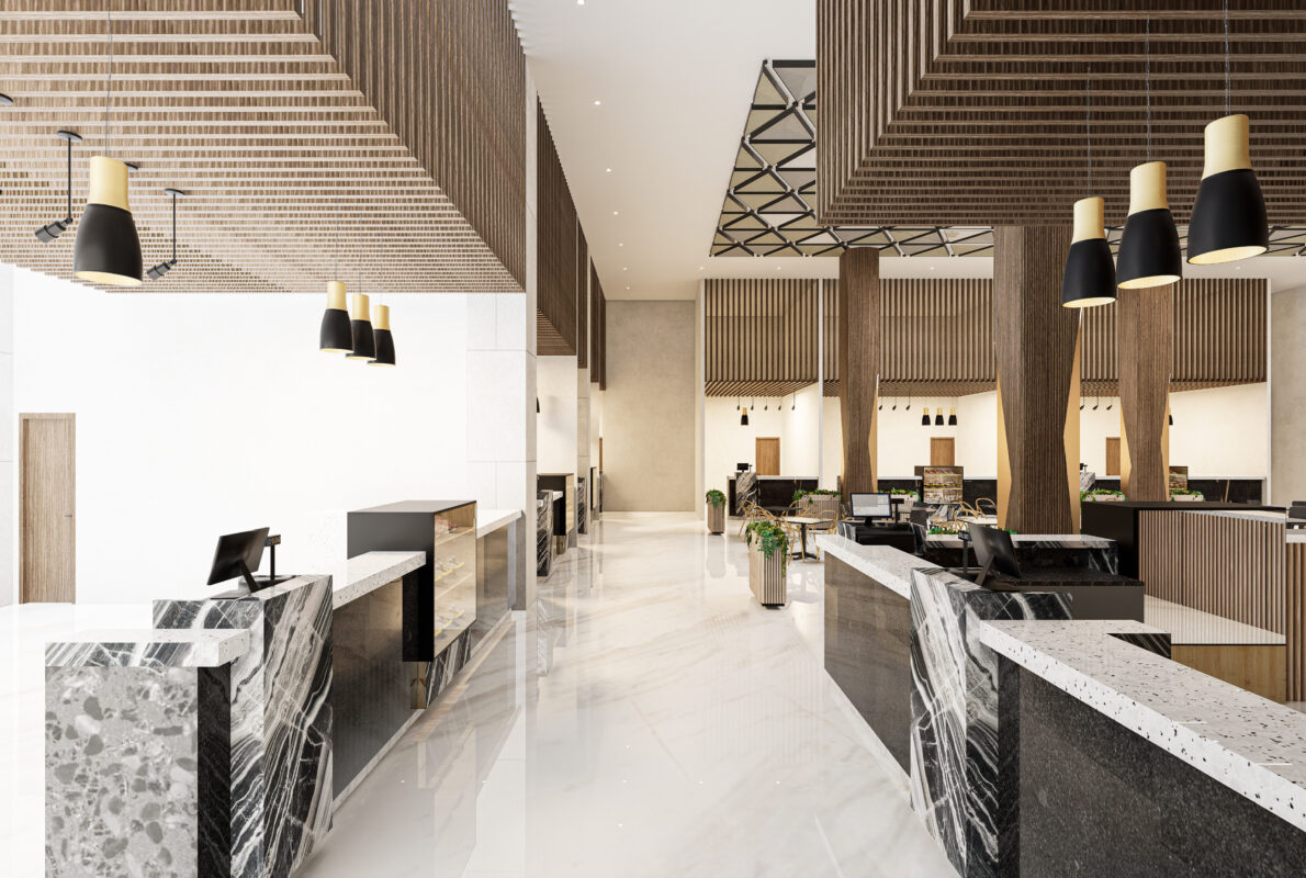 Icon Mall commercial retail shops interior marble reception Bahria Town Lahore