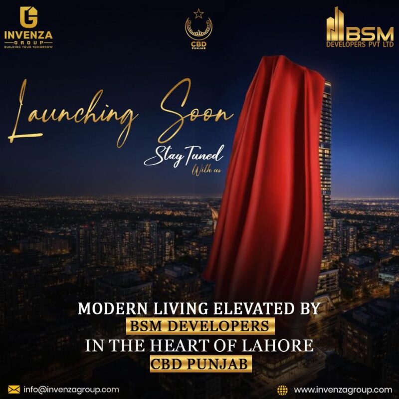 BSM Developers CBD Punjab high-rise launching soon, featuring modern luxury living in Lahore