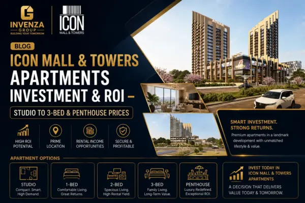 Icon Mall & Towers apartments investment guide featuring studio to penthouse prices, ROI analysis and premium living.