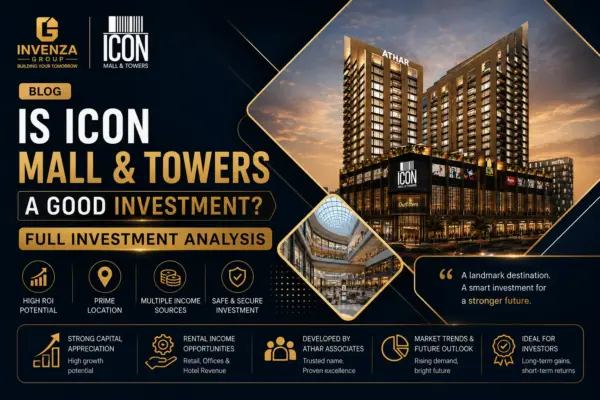 Icon Mall & Towers investment analysis featuring ROI potential, prime location and mixed-use property benefits.