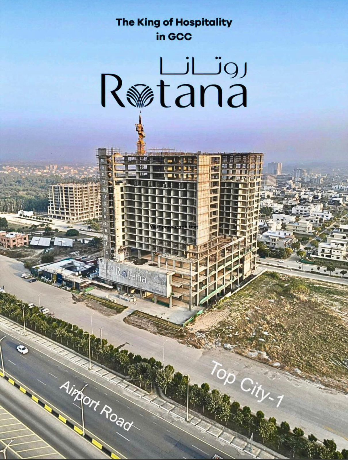 Rotana signature isb road side drone view